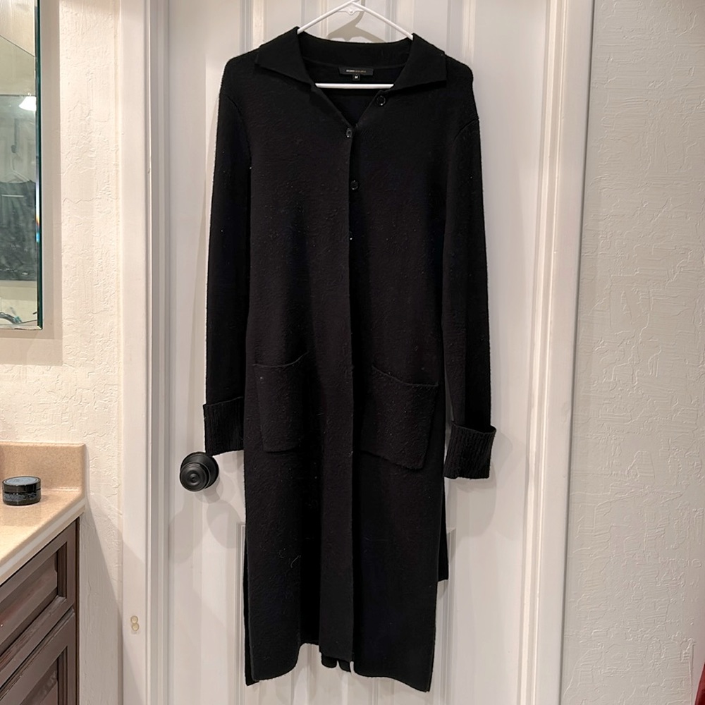 Women’s long black cardigan sweater coat